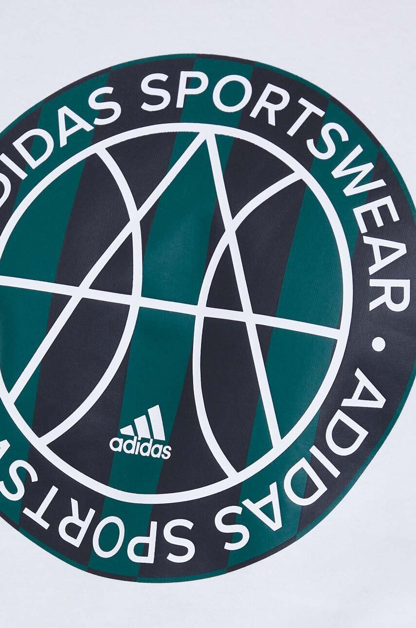 adidas Bavlnené tričko biela farba s potlačou - Pepit.sk