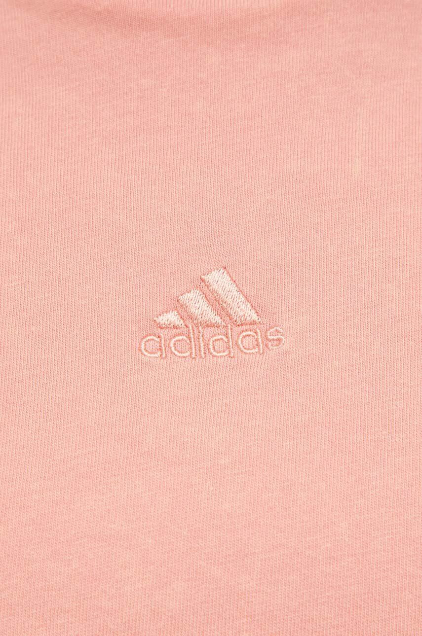 adidas Bavlnené tričko ružová farba - Pepit.sk