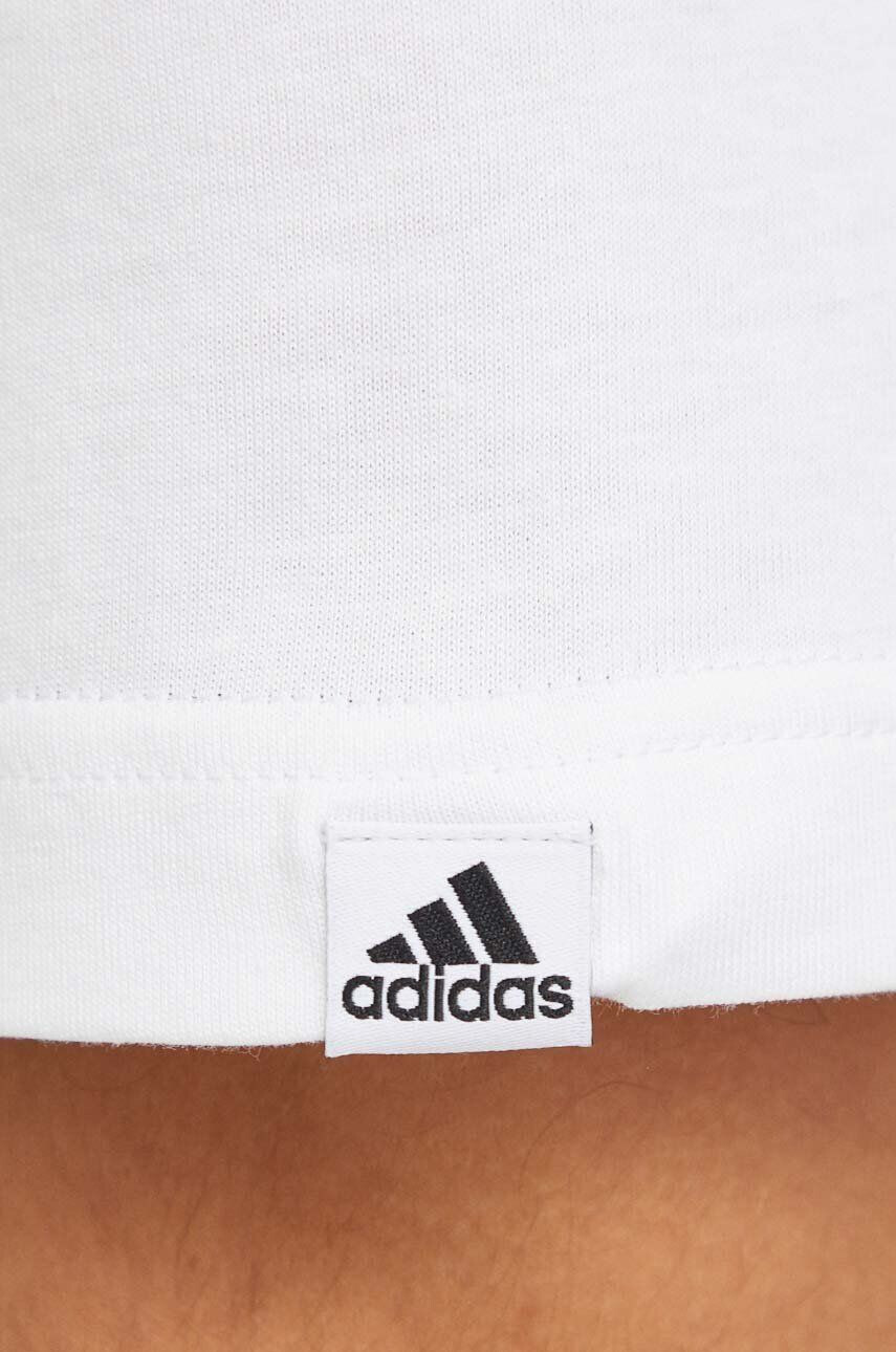 adidas Bavlnené tričko pánsky biela farba s potlačou - Pepit.sk