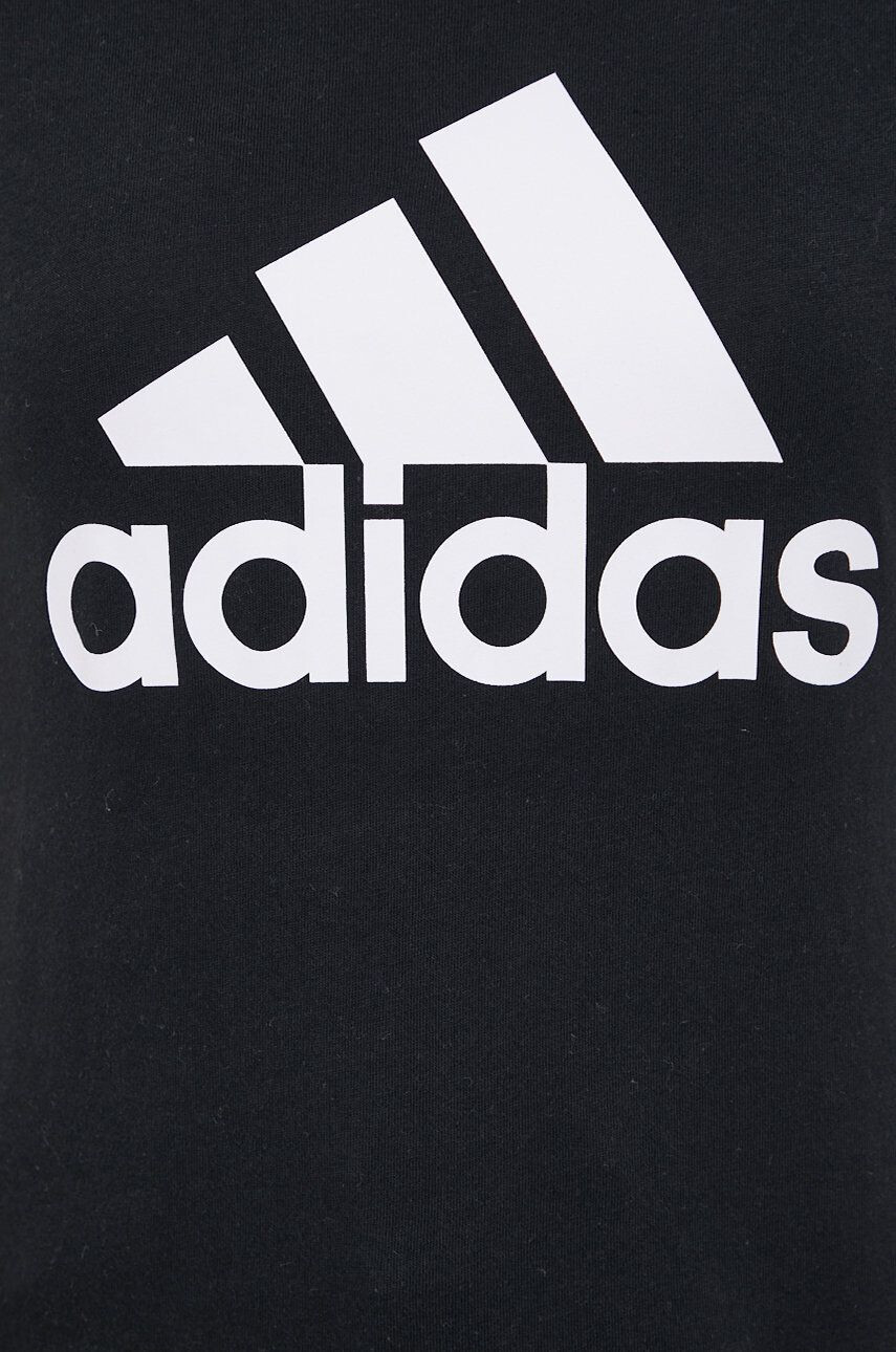 adidas Bavlnené tričko GL0722 čierna farba - Pepit.sk