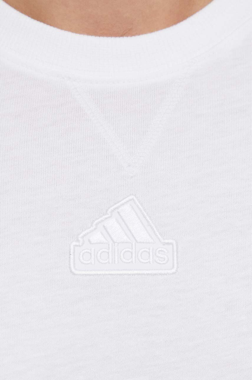 adidas Bavlnené tričko pánsky béžová farba jednofarebný - Pepit.sk