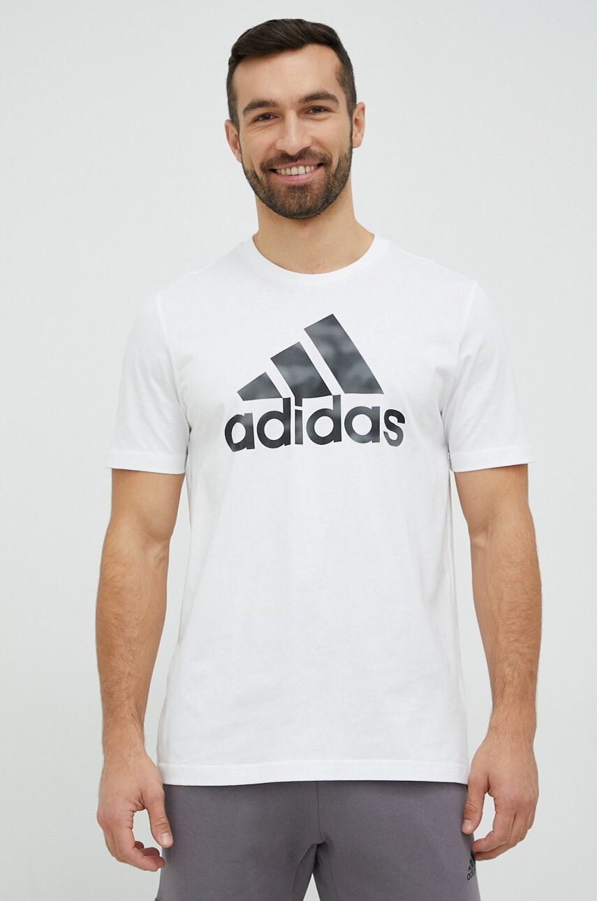 adidas Bavlnené tričko ružová farba - Pepit.sk