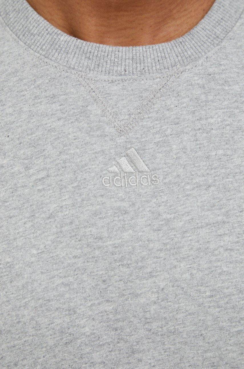 adidas Bavlnené tričko šedá farba melanžové - Pepit.sk