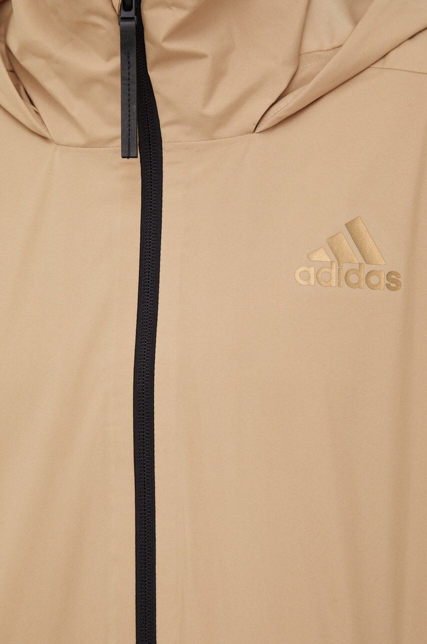 adidas Bunda dámska béžová farba prechodná - Pepit.sk