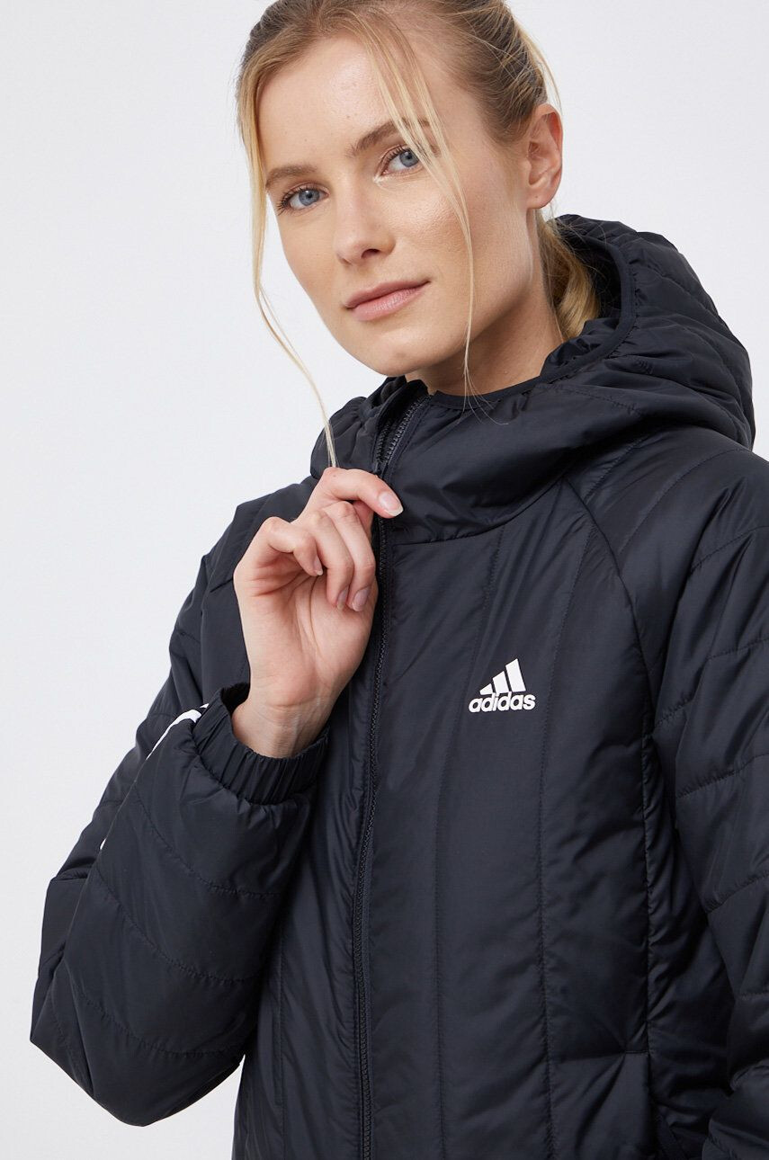 adidas Bunda Performance GU3957-BLACK dámska čierna farba prechodná - Pepit.sk