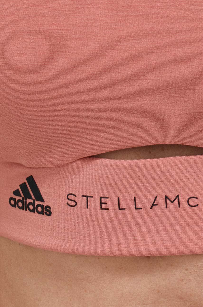 adidas by Stella McCartney Športová podprsenka TrueStrength oranžová farba - Pepit.sk