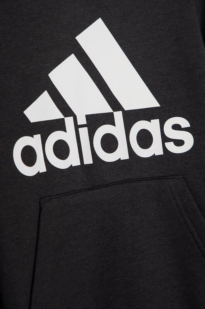 adidas Detská mikina GN4027 čierna farba s potlačou - Pepit.sk