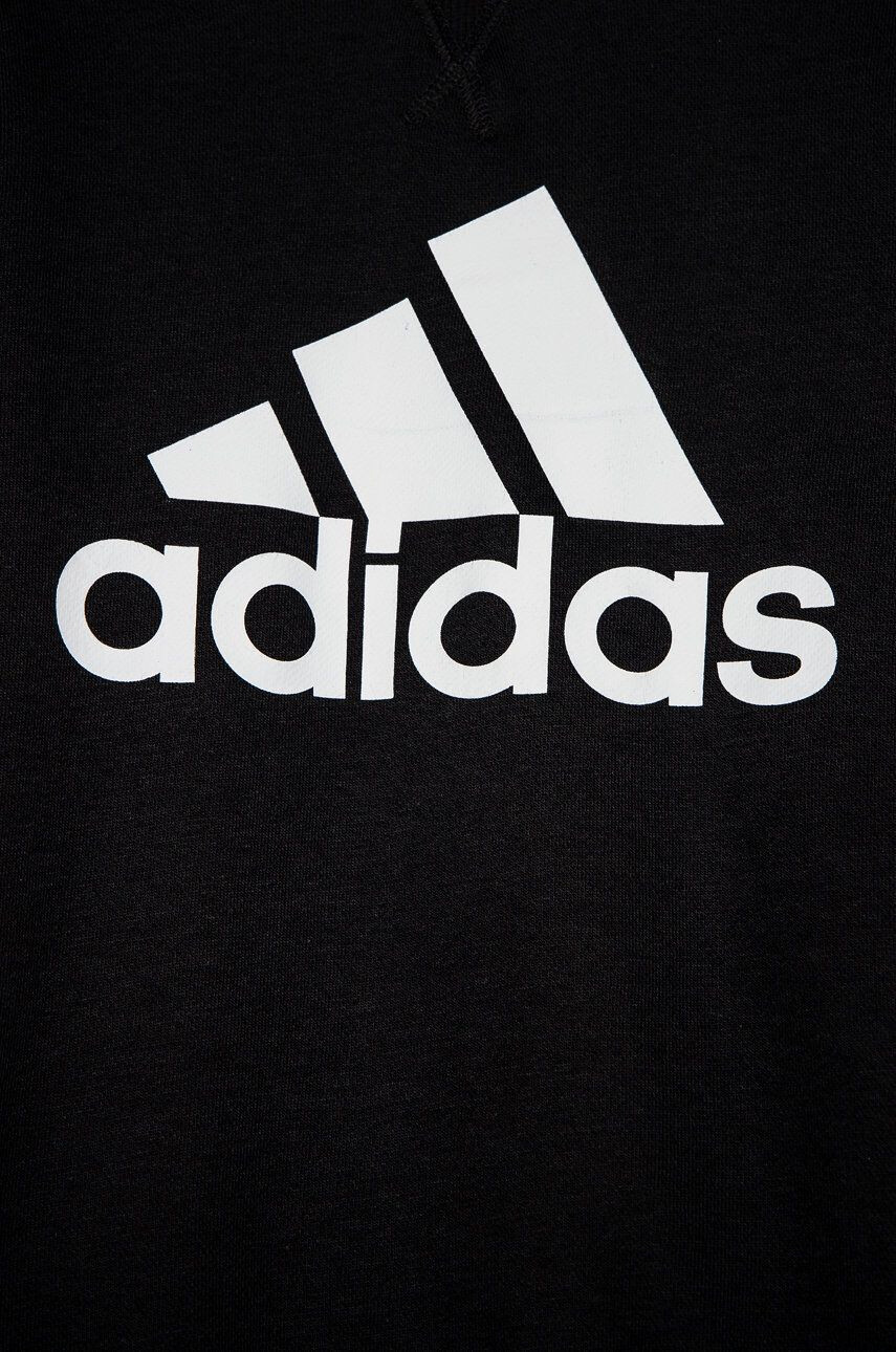 adidas Detská mikina GN4029 čierna farba s potlačou - Pepit.sk