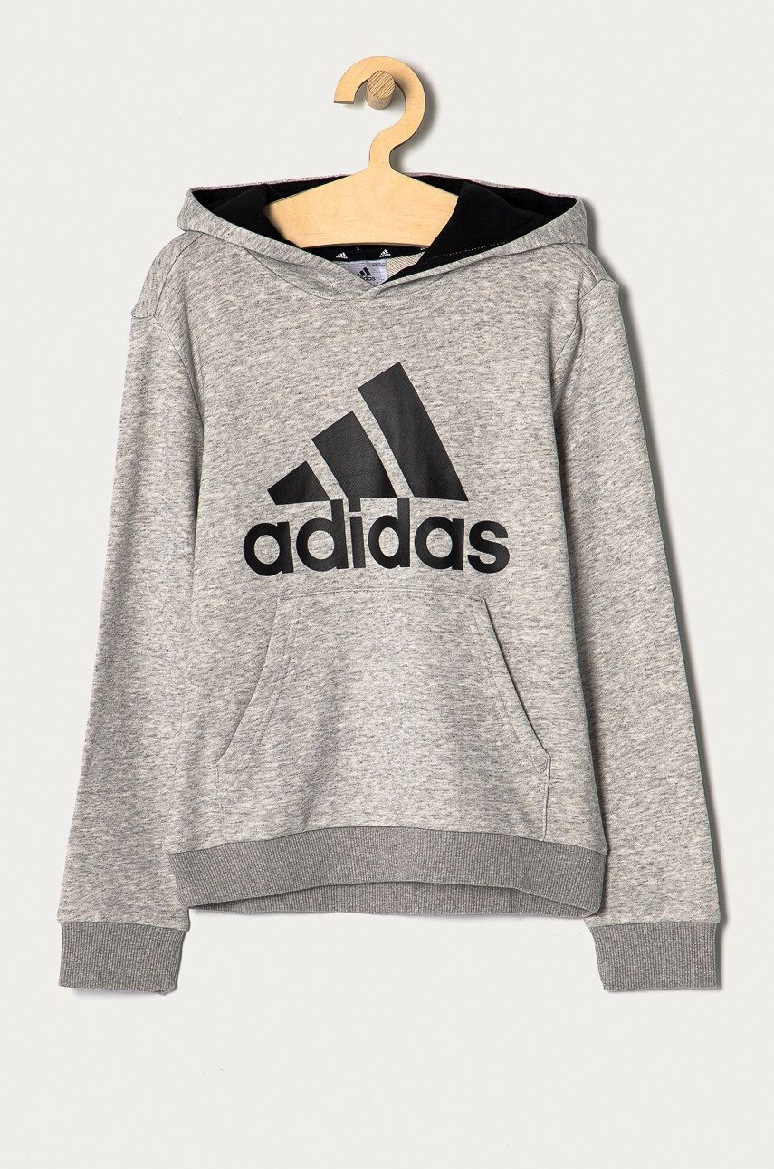 adidas Detská mikina GN4019 šedá farba s potlačou - Pepit.sk