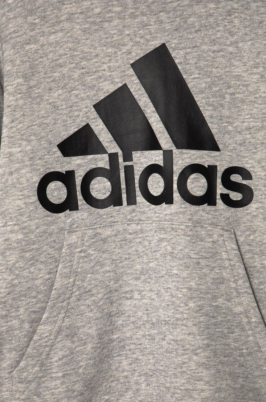 adidas Detská mikina GN4019 šedá farba s potlačou - Pepit.sk