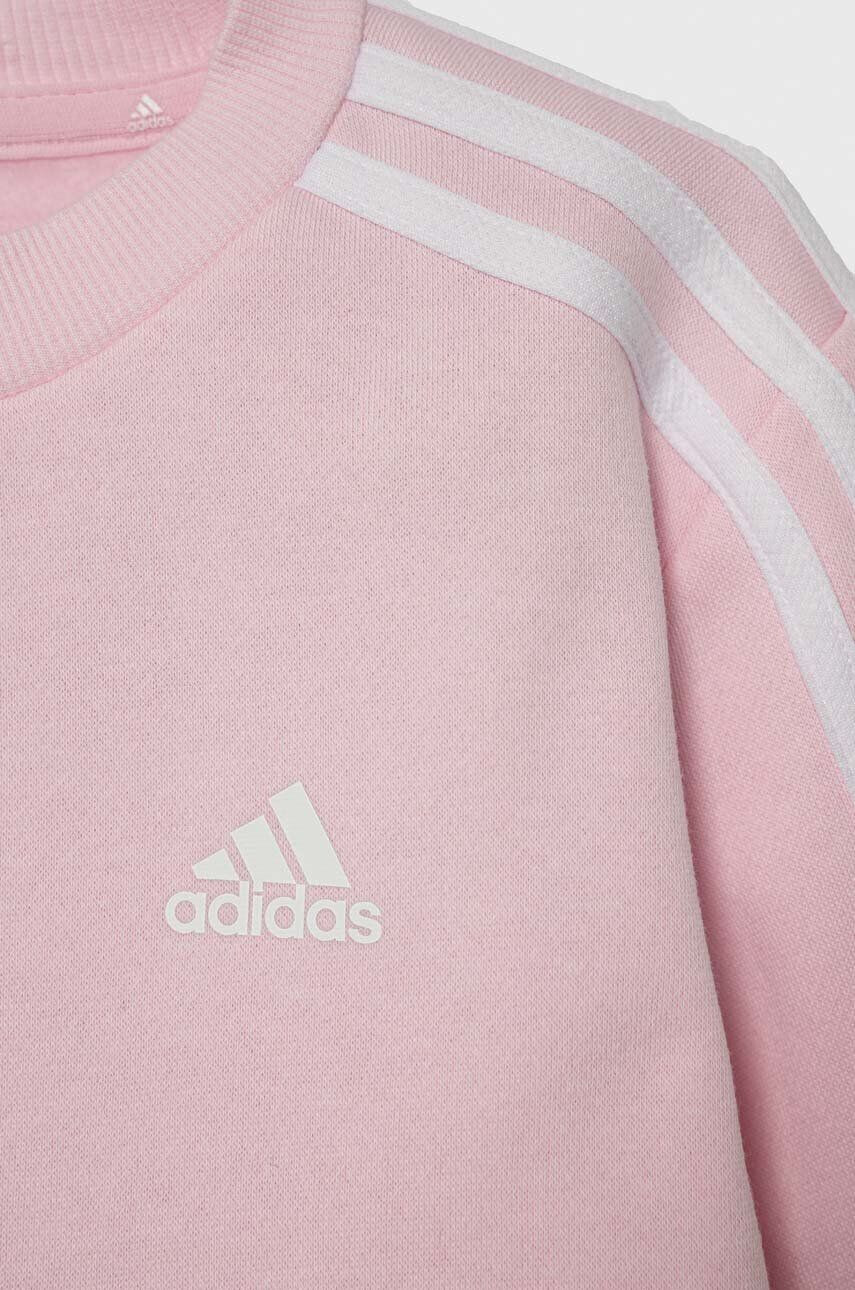 adidas Detská mikina ružová farba s nášivkou - Pepit.sk