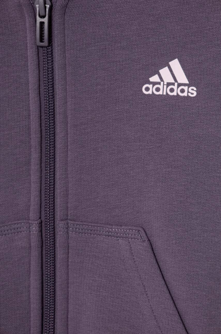 adidas Detská mikina fialová farba s potlačou - Pepit.sk