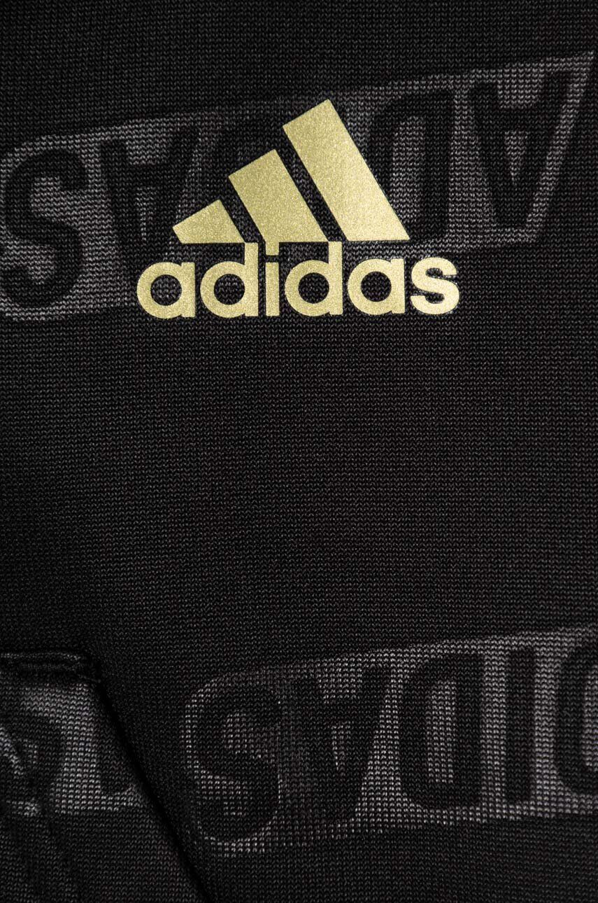 adidas Detská mikina JG BLUV Q4 HD čierna farba s kapucňou vzorovaná - Pepit.sk