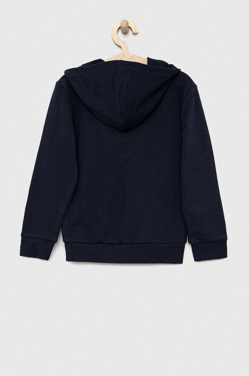 adidas Detská mikina U BL 2 HOODIE tmavomodrá farba s kapucňou s potlačou - Pepit.sk