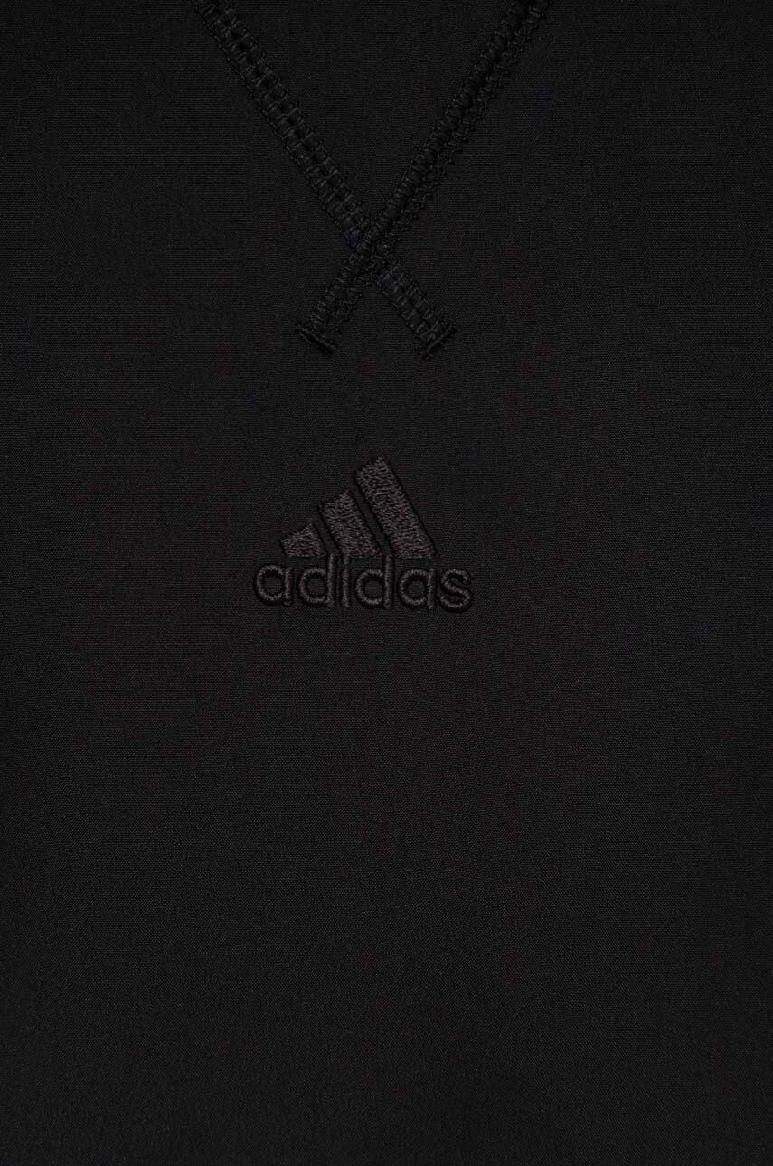 adidas Detská mikina U FLEECE HD čierna farba s kapucňou jednofarebná - Pepit.sk