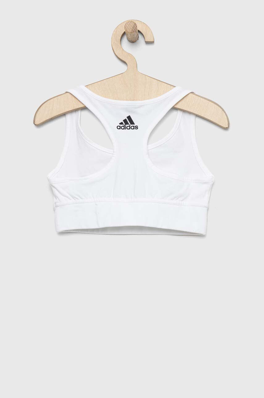 adidas Detská podprsenka G LIN CR biela farba - Pepit.sk