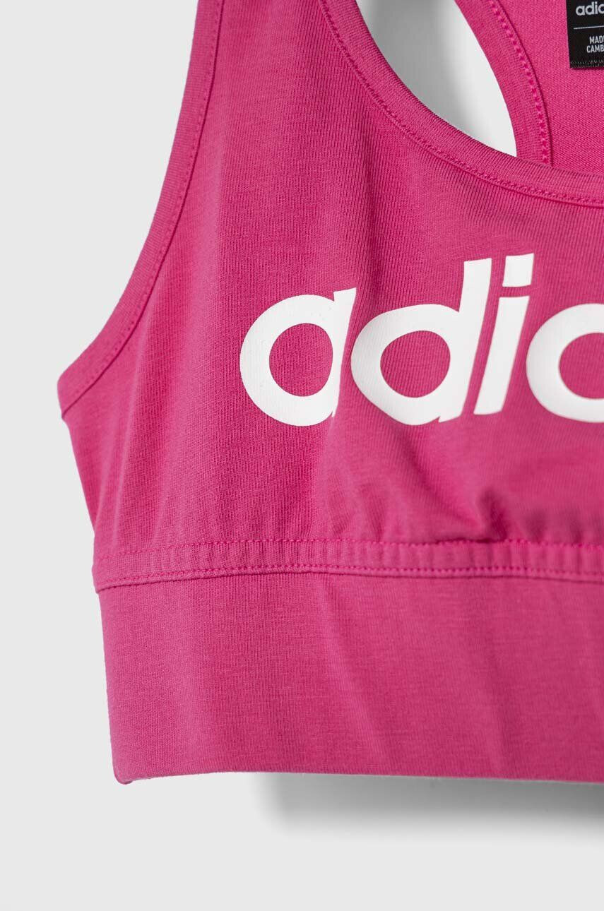 adidas Detská športová podprsenka ružová farba - Pepit.sk