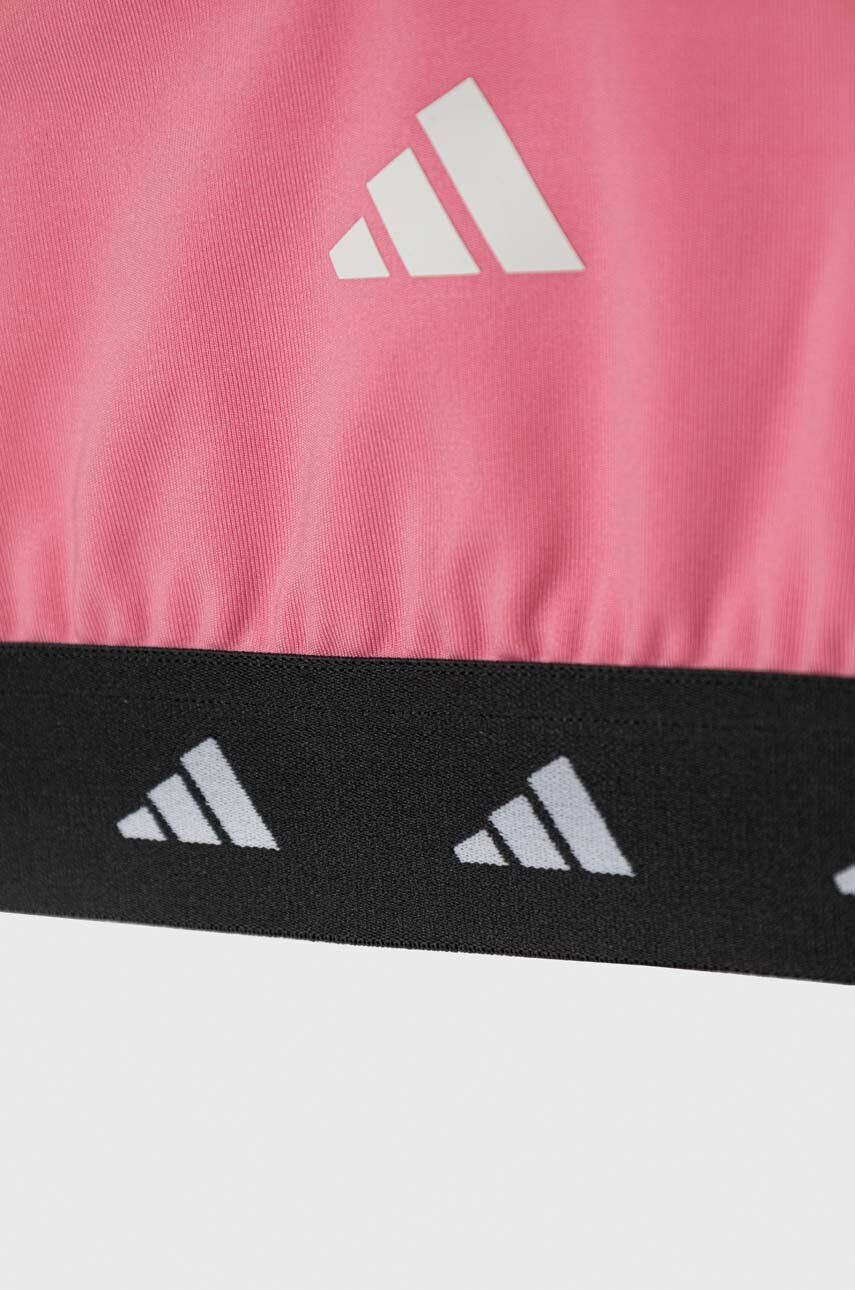 adidas Detská športová podprsenka ružová farba - Pepit.sk