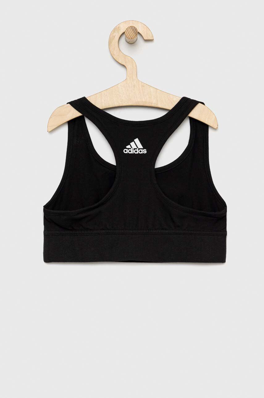 adidas Detská športová podprsenka G LIN CR čierna farba - Pepit.sk