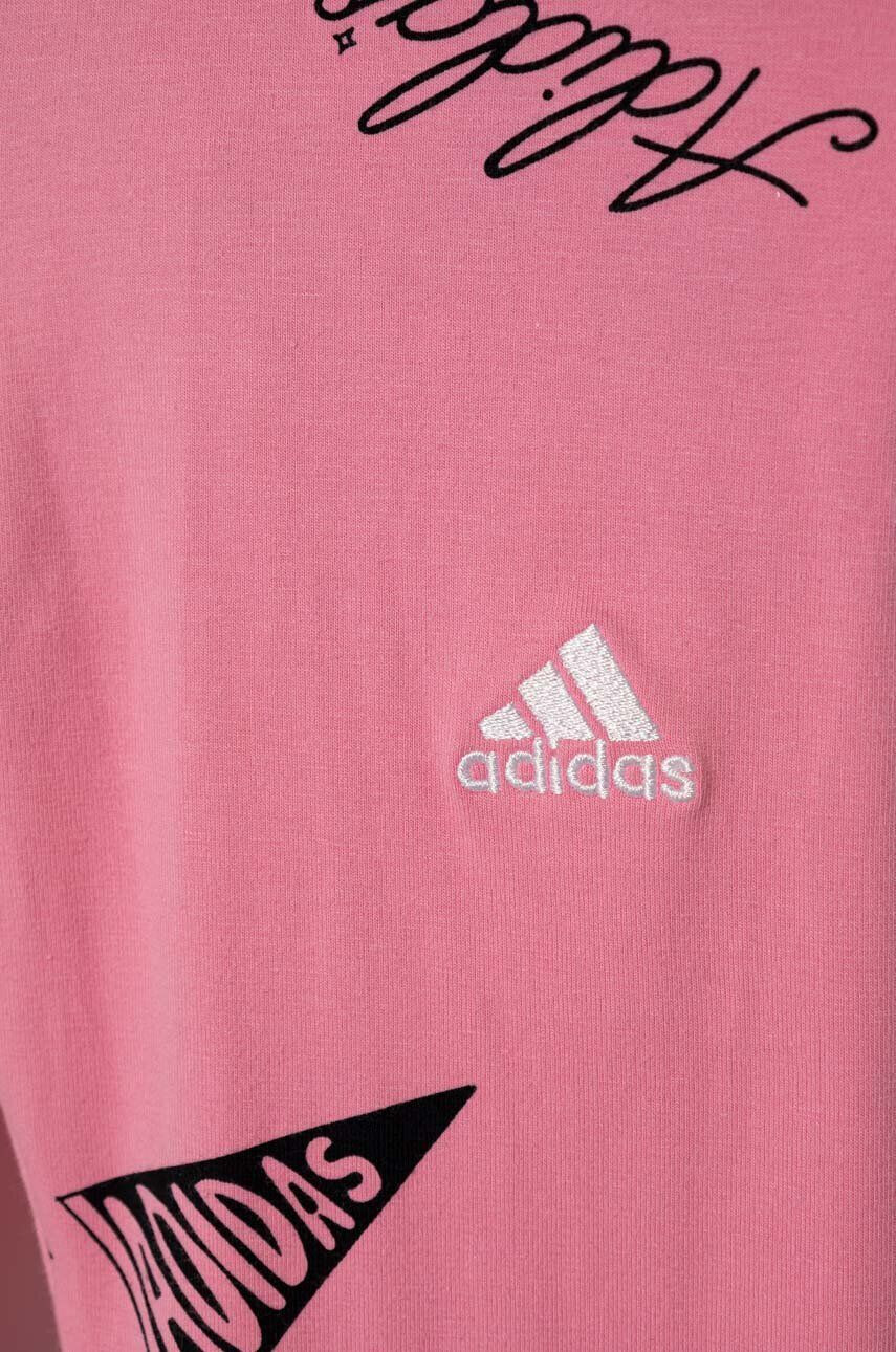 adidas Detské legíny JG BLUV Q3 TIGH ružová farba vzorované - Pepit.sk