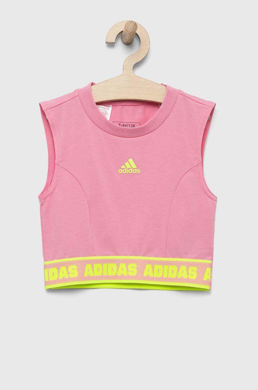 adidas Detský top JG D TANK ružová farba - Pepit.sk