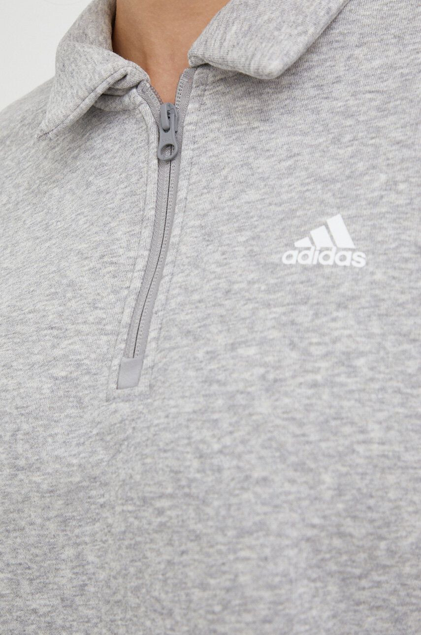 adidas Mikina dámska šedá farba s potlačou - Pepit.sk