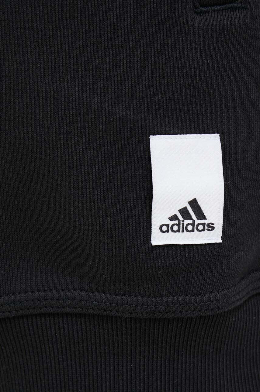 adidas Mikina dámska čierna farba s kapucňou jednofarebná - Pepit.sk