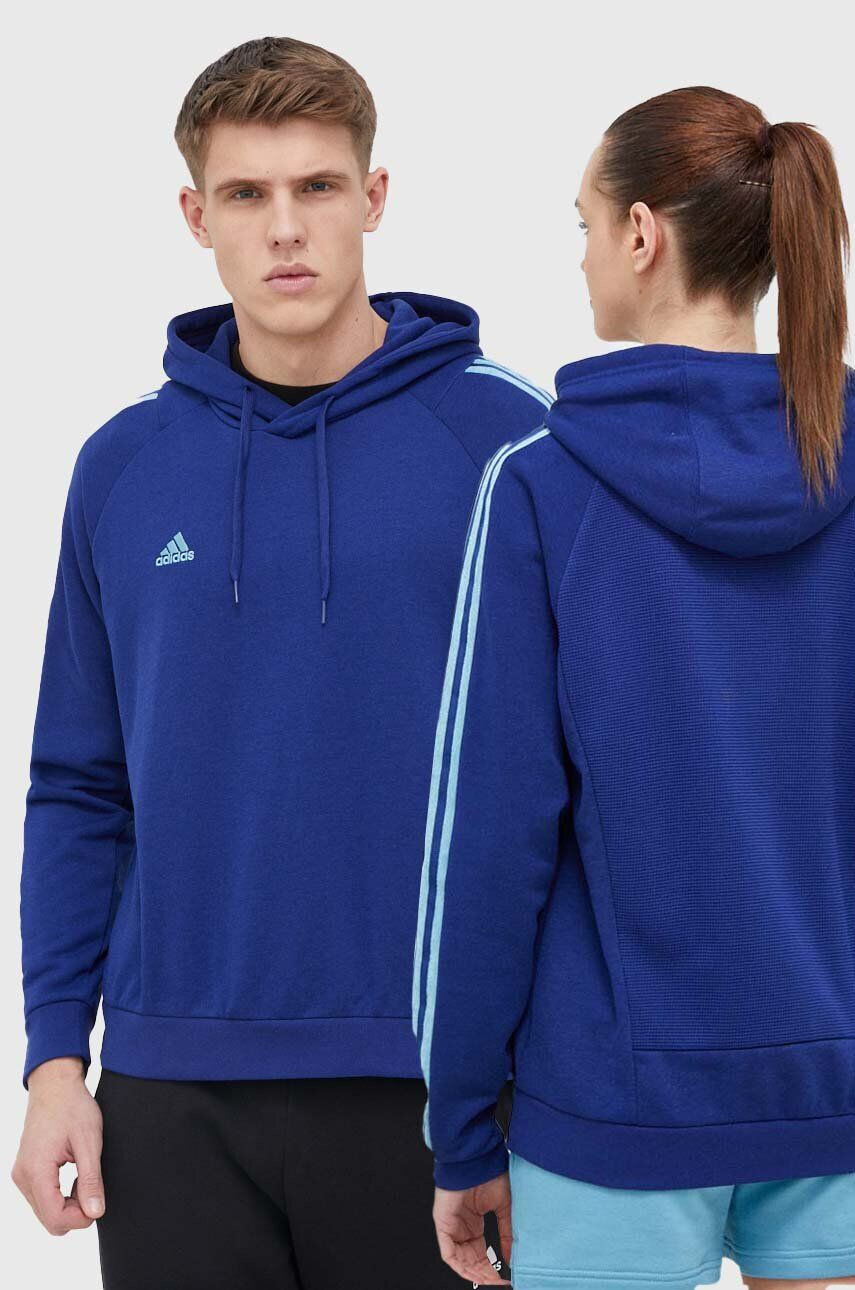 adidas Mikina dámska biela farba s kapucňou jednofarebná - Pepit.sk