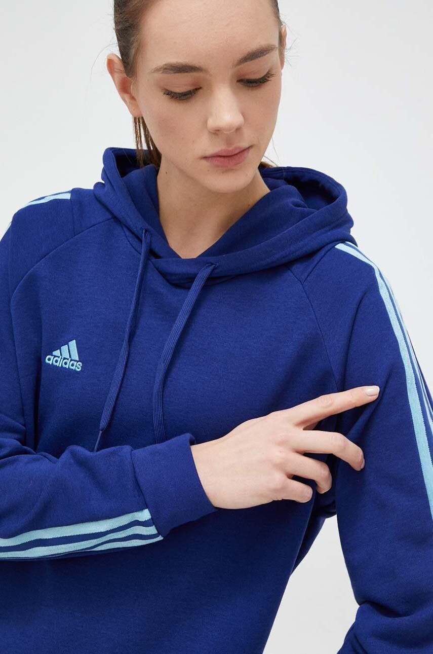 adidas Mikina dámska biela farba s kapucňou jednofarebná - Pepit.sk