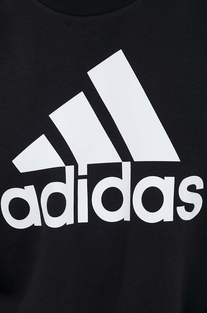 adidas Mikina pánska čierna farba vzorovaná - Pepit.sk