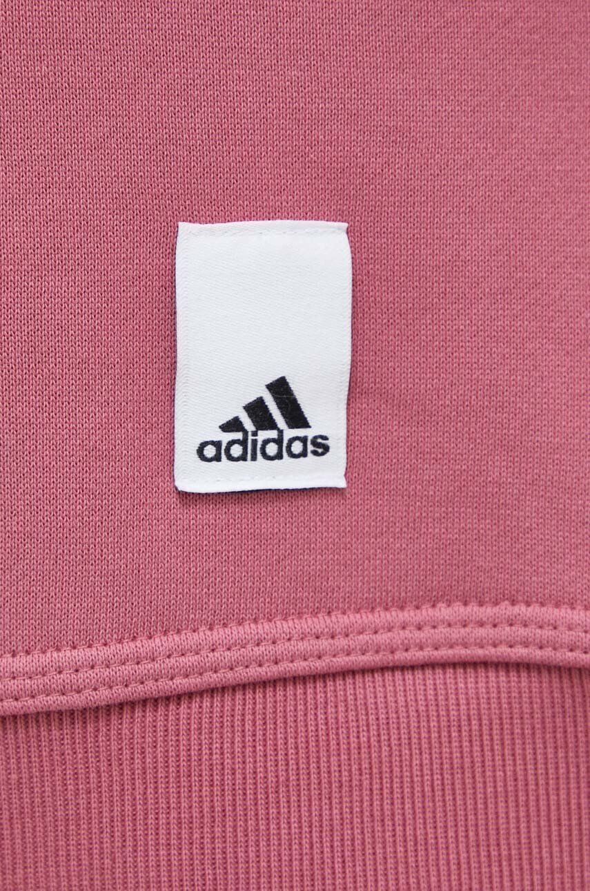 adidas Mikina dámska ružová farba jednofarebná - Pepit.sk