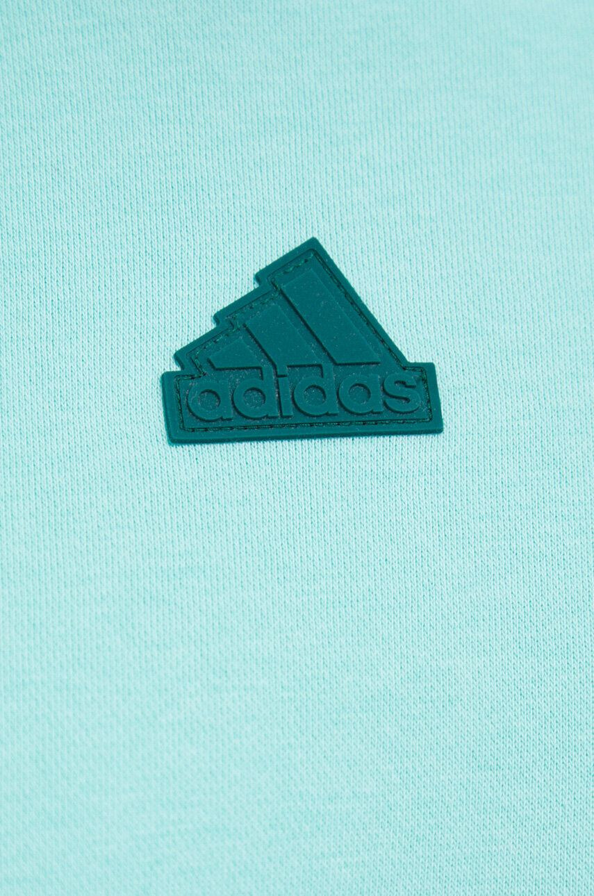 adidas Mikina zelená farba s kapucňou s potlačou - Pepit.sk