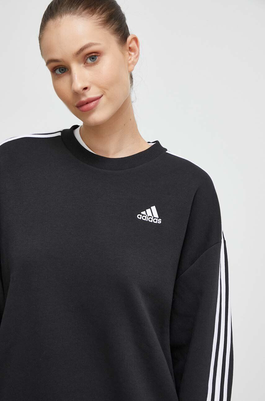 adidas Mikina dámska čierna farba s nášivkou - Pepit.sk