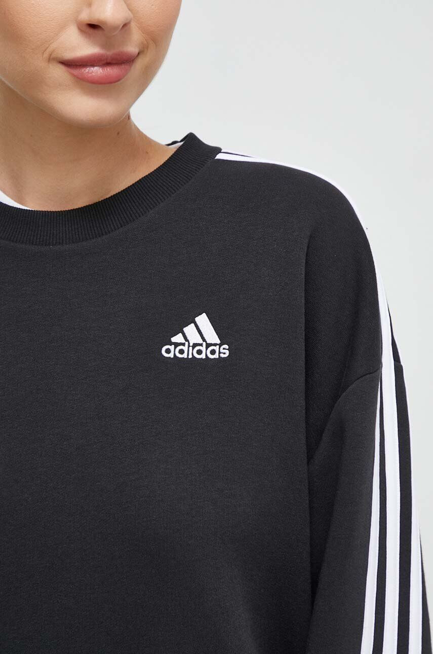 adidas Mikina dámska čierna farba s nášivkou - Pepit.sk