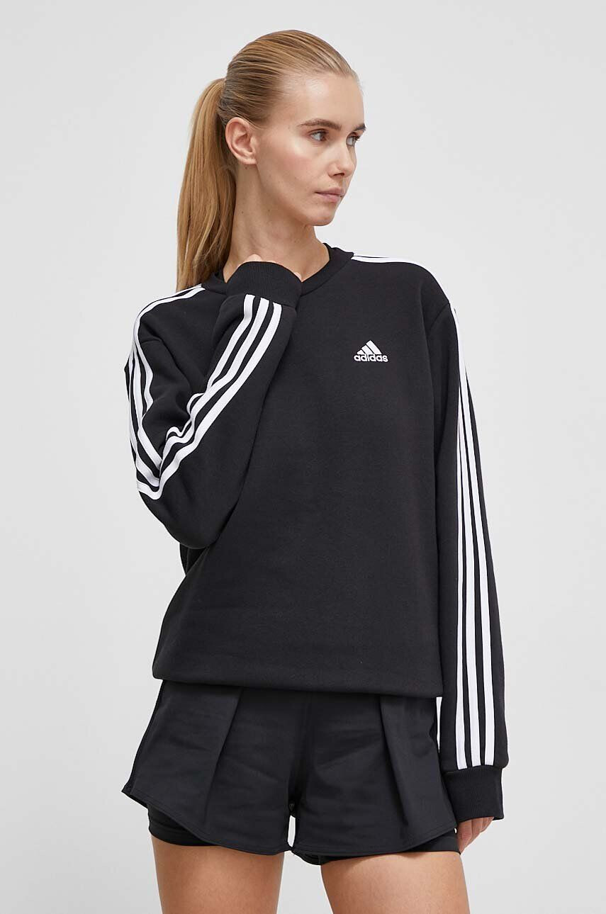 adidas Mikina dámska čierna farba vzorovaná - Pepit.sk