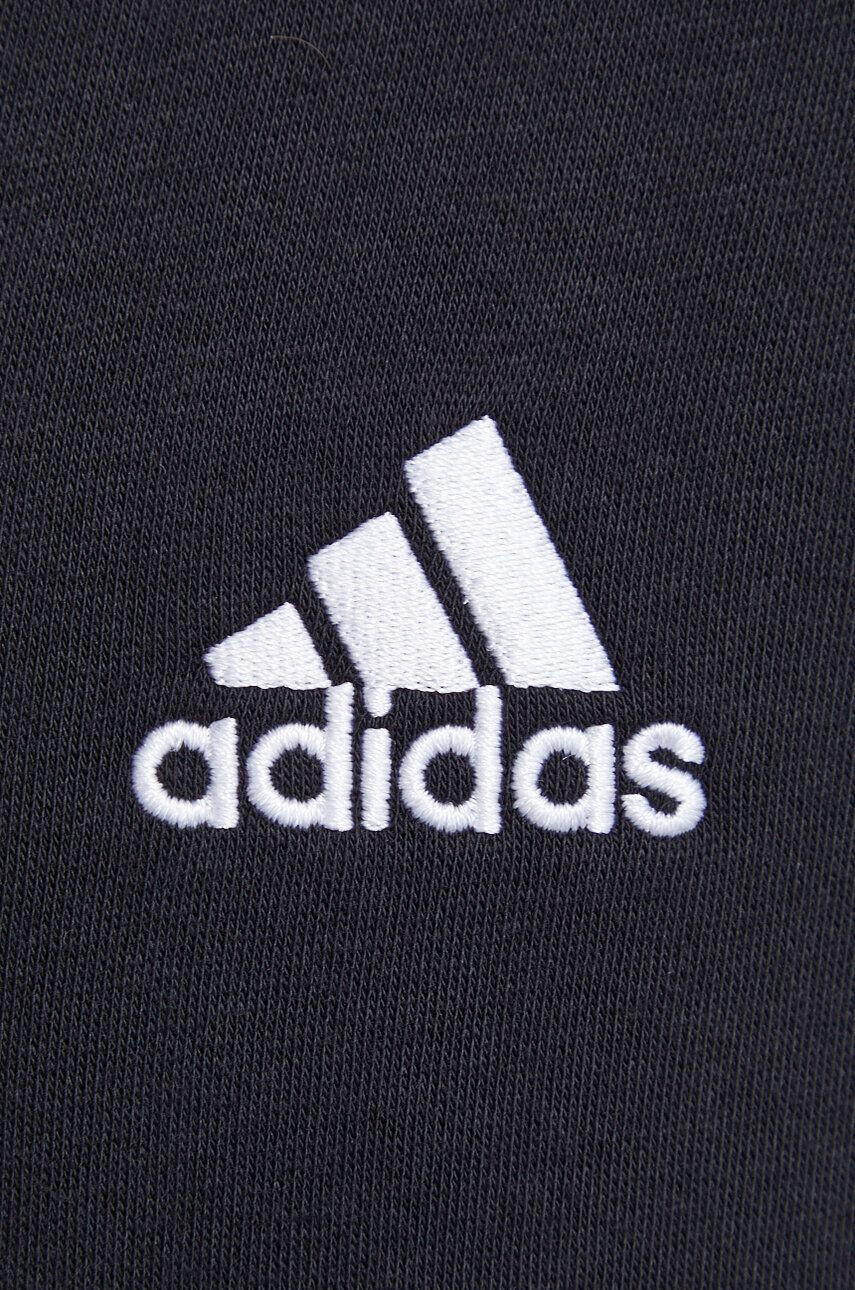 adidas Mikina pánska čierna farba s kapucňou s nášivkou - Pepit.sk