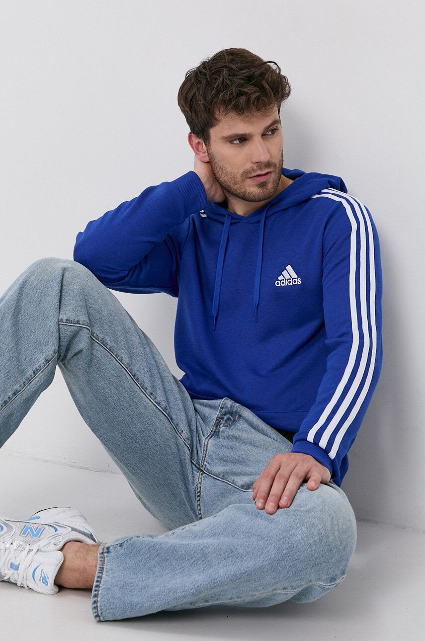 adidas Mikina dámska čierna farba s kapucňou s nášivkou - Pepit.sk