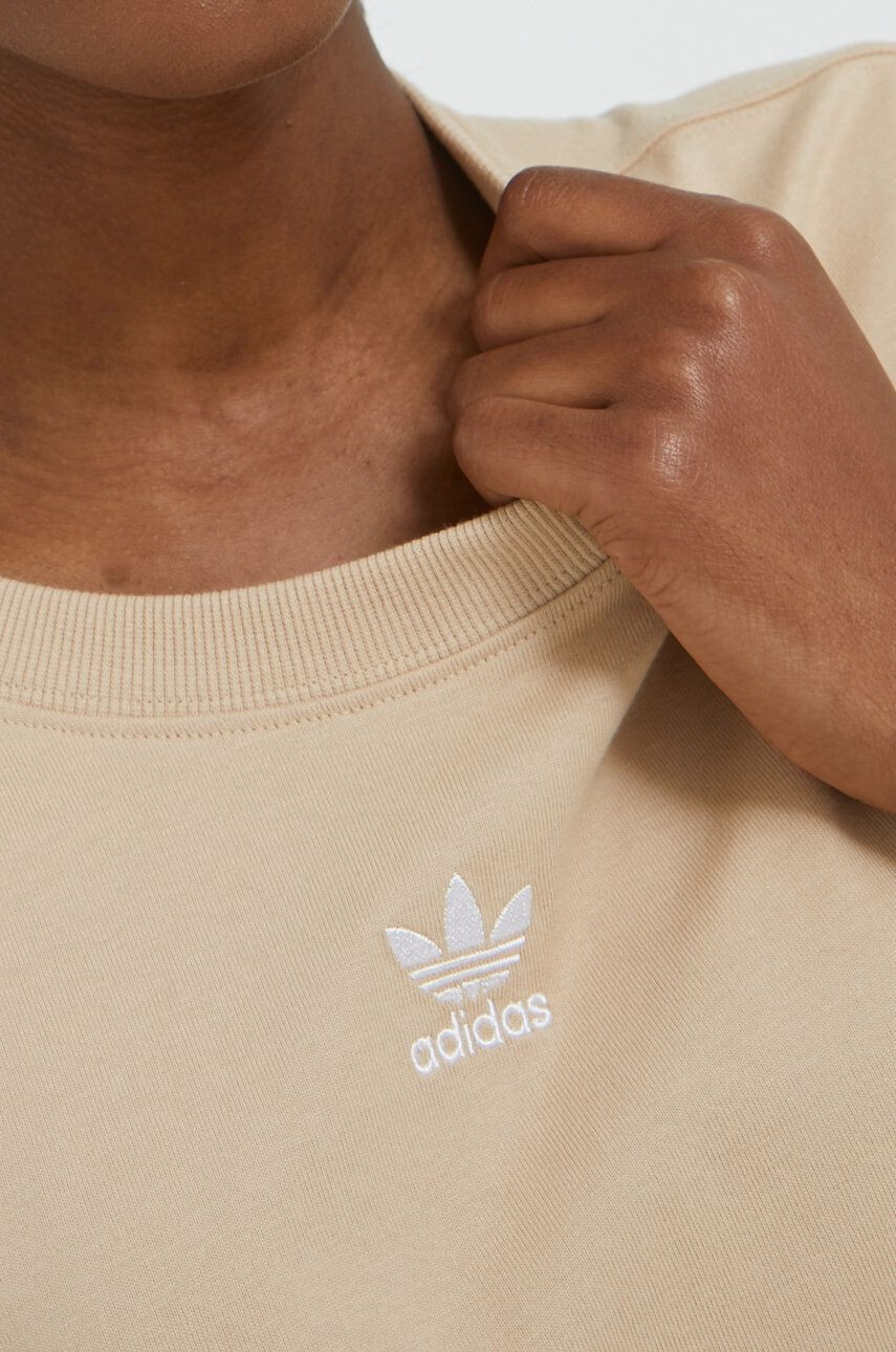 adidas Originals Bavlnené tričko béžová farba - Pepit.sk