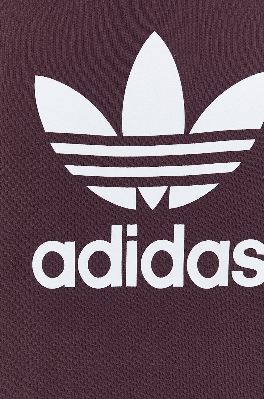 adidas Originals Bavlnená mikina pánska fialová farba s potlačou - Pepit.sk