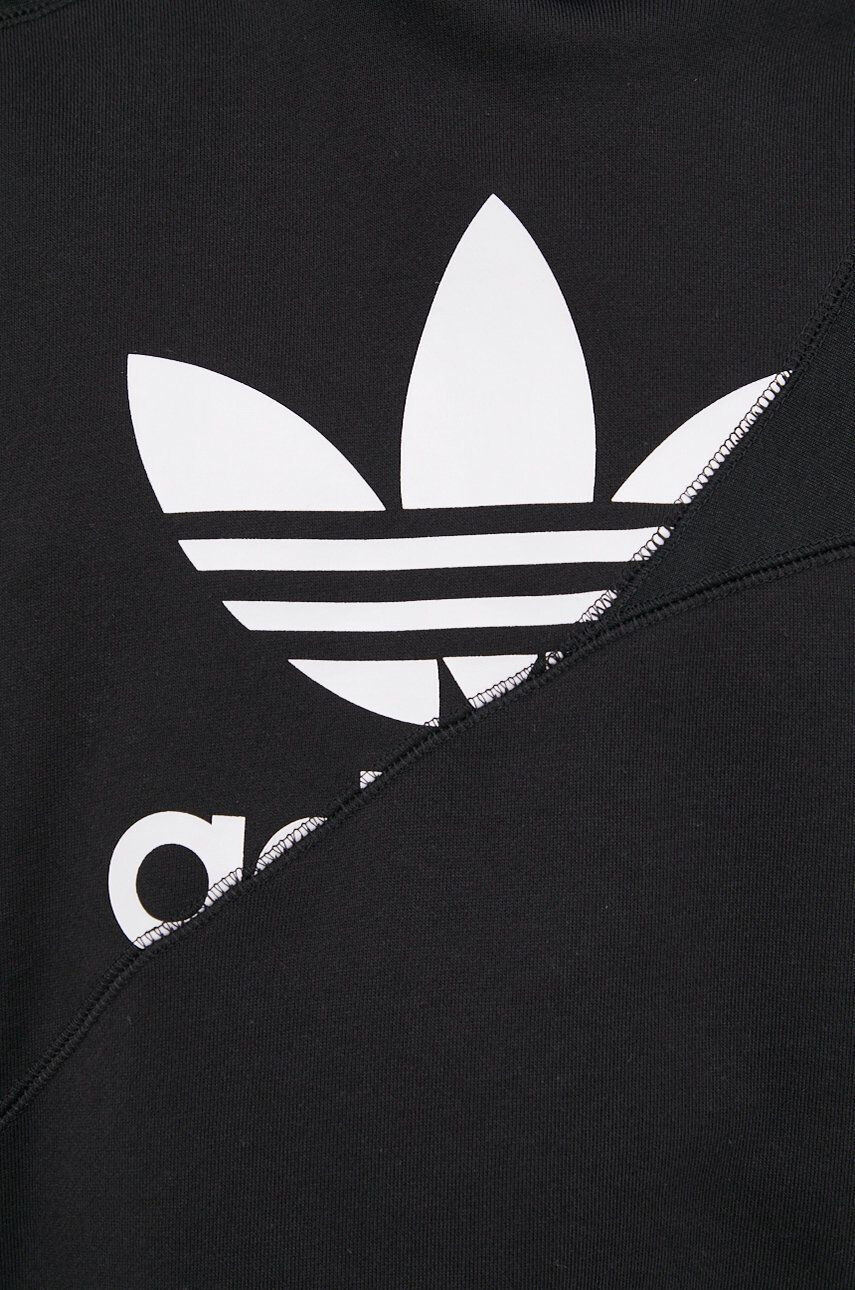 adidas Originals Bavlnená mikina HG6331 pánska čierna farba s potlačou - Pepit.sk