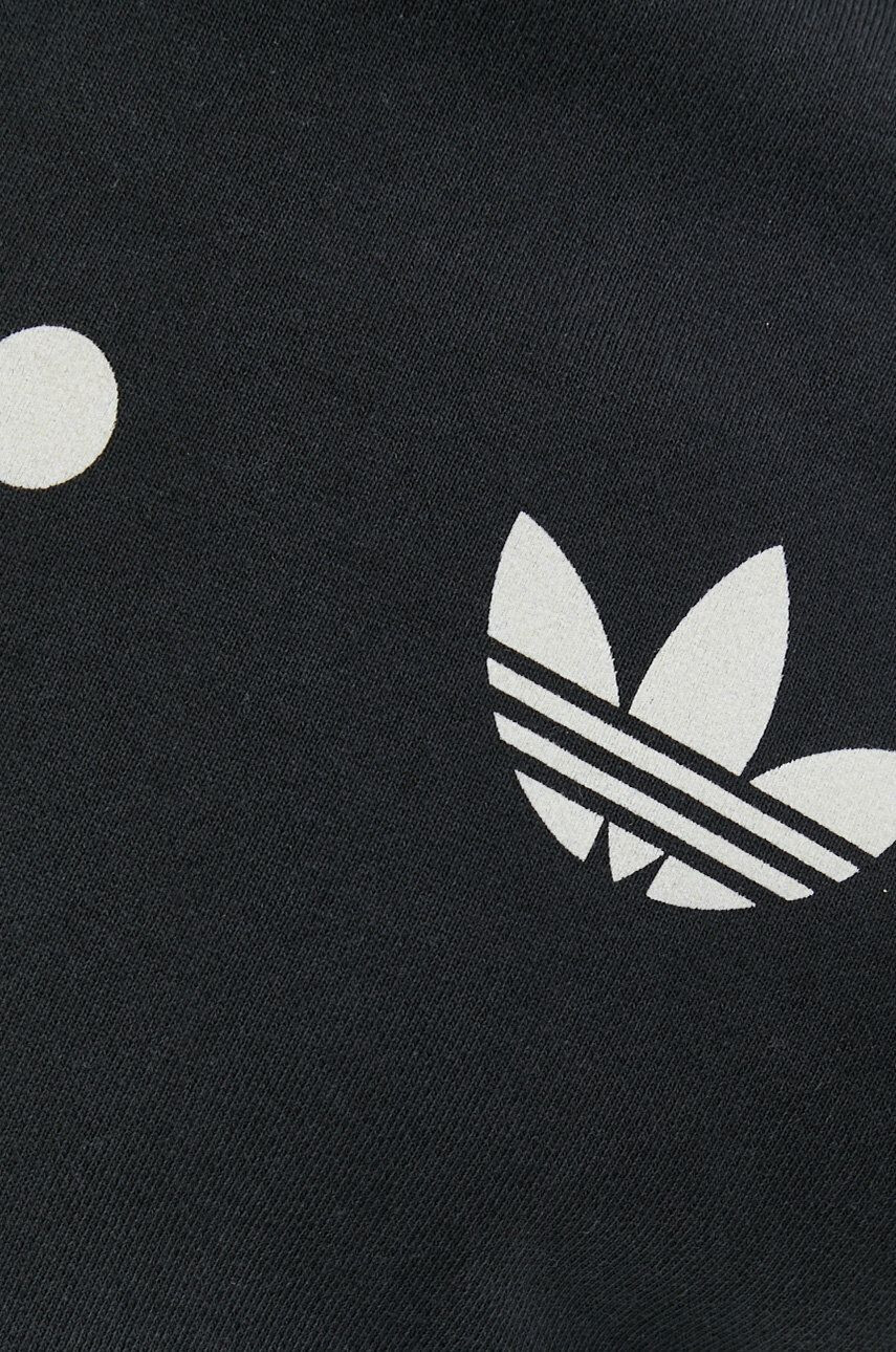 adidas Originals Bavlnená mikina pánska čierna farba s kapucňou s potlačou - Pepit.sk