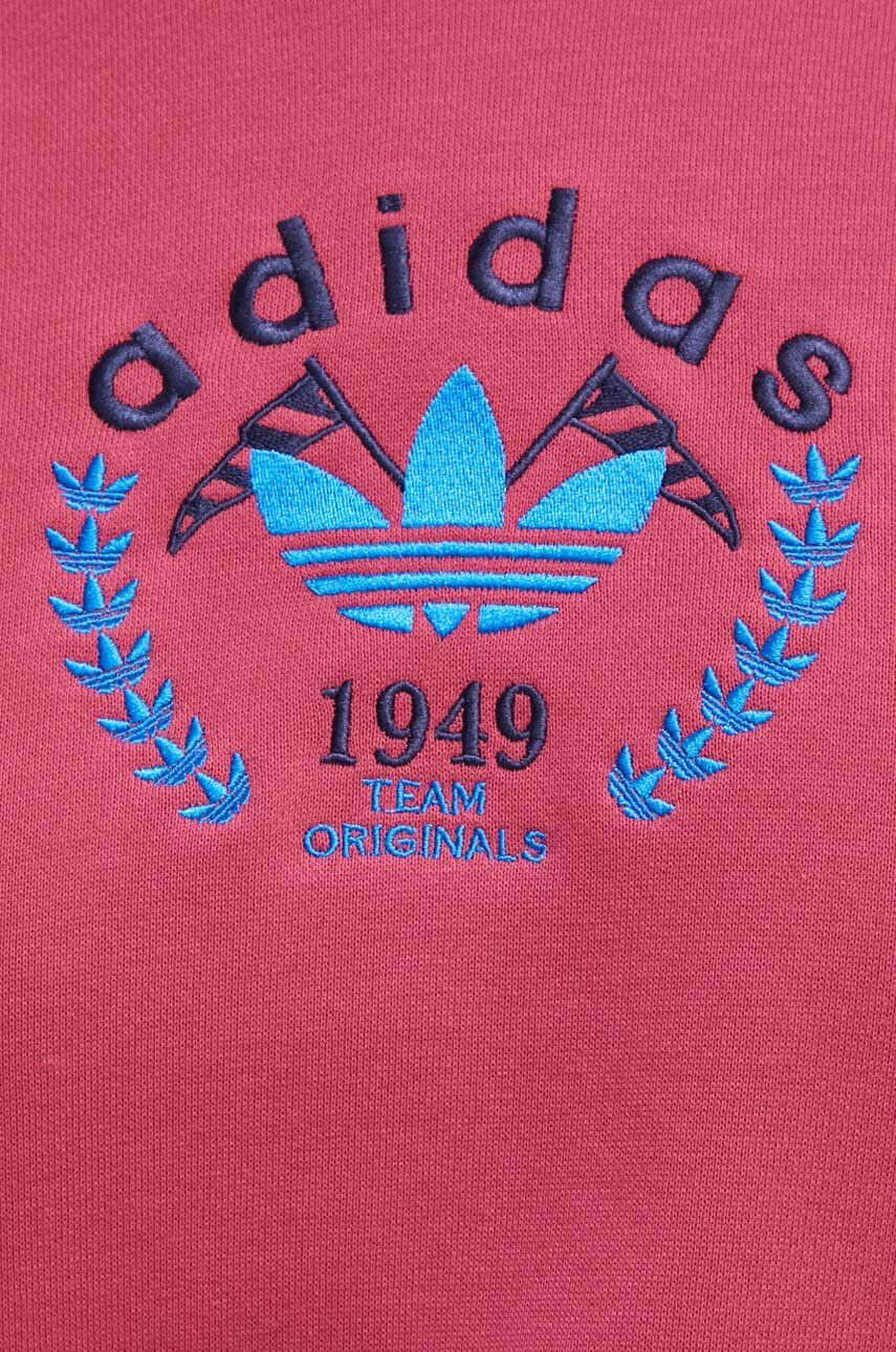 adidas Originals Bavlnená mikina dámska ružová farba s nášivkou - Pepit.sk