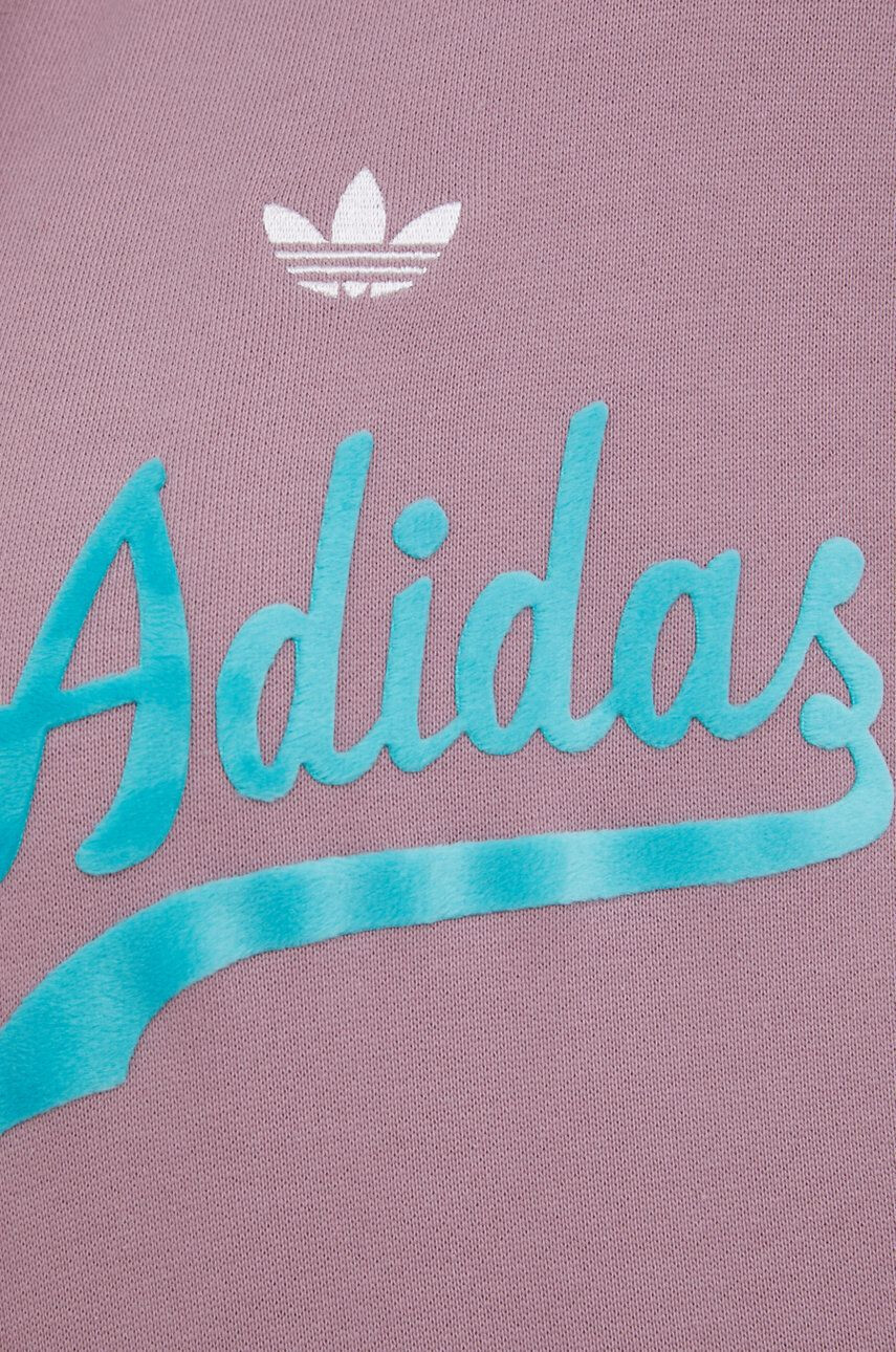 adidas Originals Bavlnená mikina pánska šedá farba s kapucňou vzorovaná - Pepit.sk