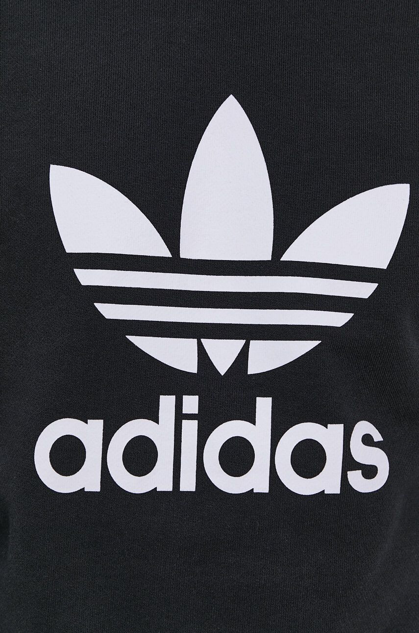 adidas Originals Bavlnená mikina H06651-BLK/WHT pánska čierna farba s potlačou - Pepit.sk