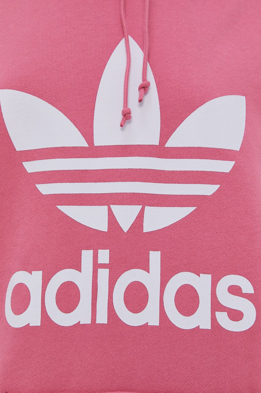 adidas Originals Bavlnená mikina HC7035-QUICRI dámska ružová farba s potlačou - Pepit.sk