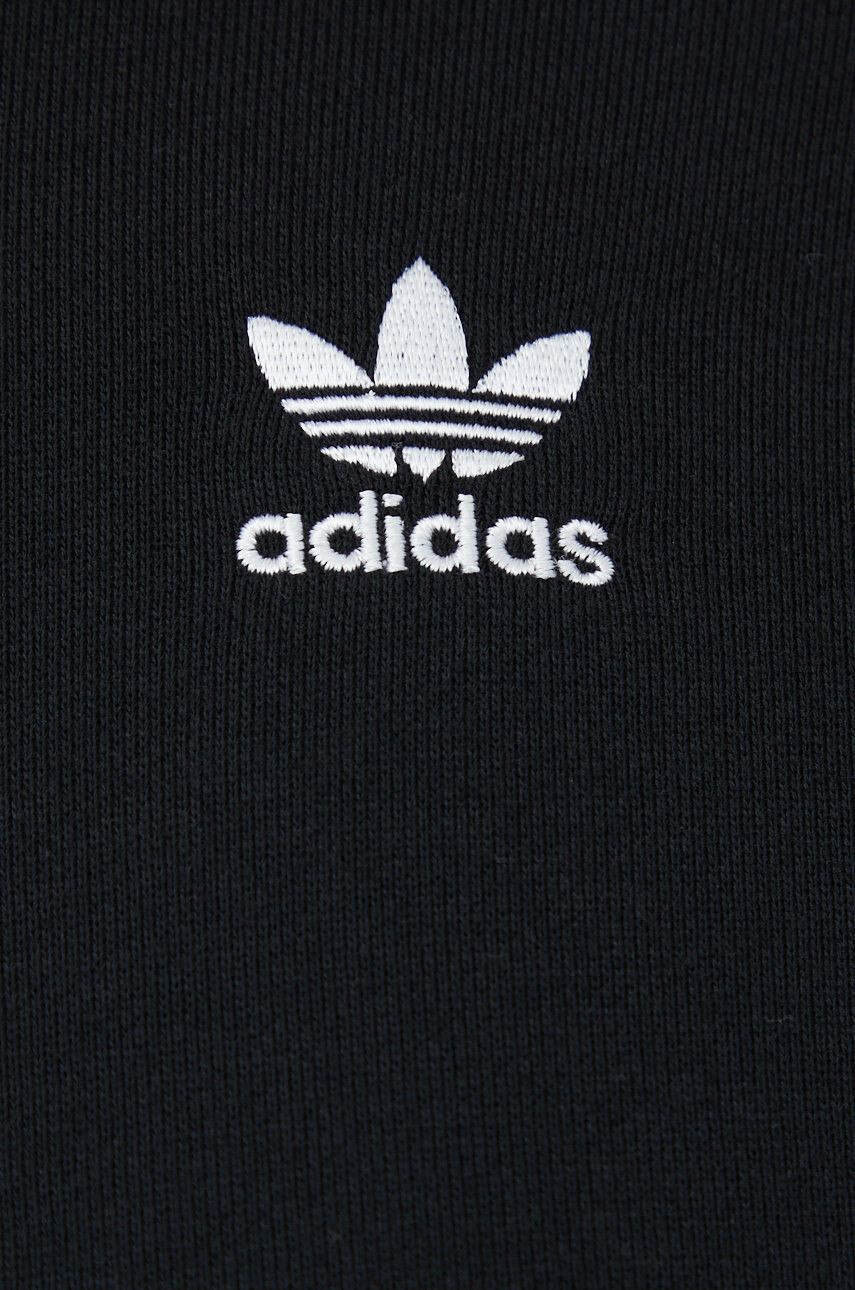 adidas Originals Bavlnená mikina Adicolor HC2064-BLACK dámska čierna farba s nášivkou - Pepit.sk