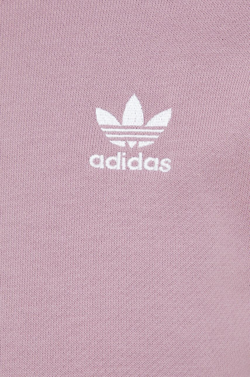 adidas Originals Bavlnená mikina Adicolor HC2027 dámska fialová farba s nášivkou - Pepit.sk