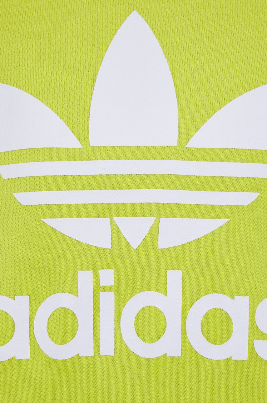 adidas Originals Bavlnená mikina Adicolor HE6950 dámska zelená farba s potlačou - Pepit.sk