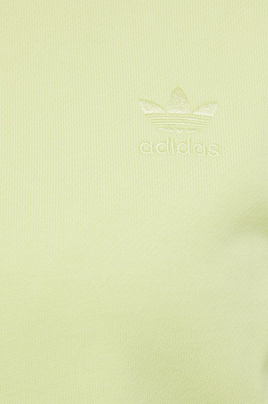 adidas Originals Bavlnená mikina Trefoil Moments HE6922 HE6922-PULYEL dámska zelená farba jednofarebná - Pepit.sk