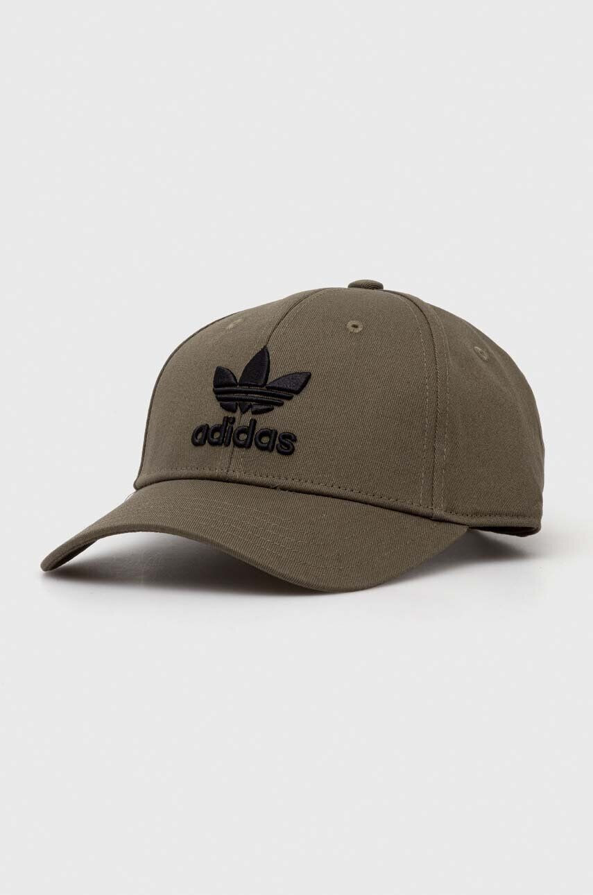 adidas Originals Bavlnená šiltovka zelená farba s nášivkou - Pepit.sk